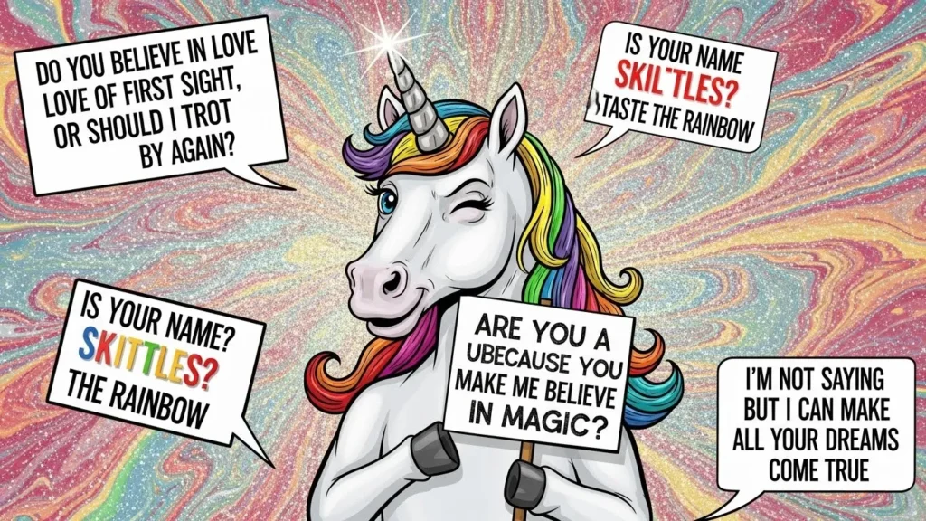 Flirty Dirty Unicorn Pickup Lines