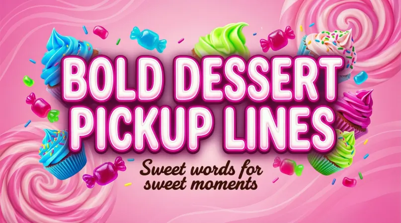 Bold Dessert Pickup Lines
