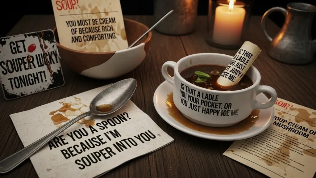 Bold Dirty Soup Pickup Lines