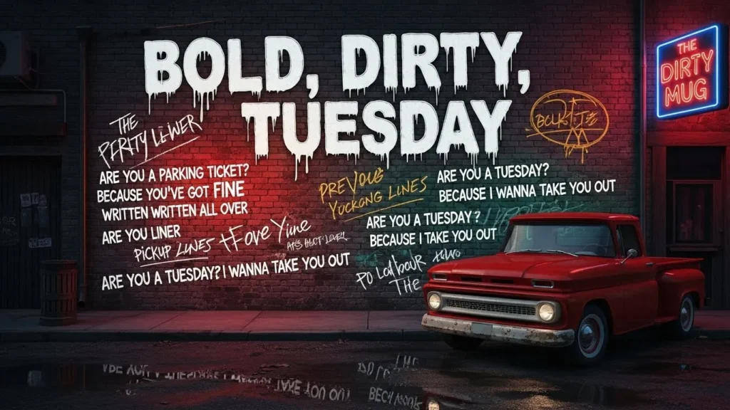 Bold Dirty Tuesday Pickup Lines
