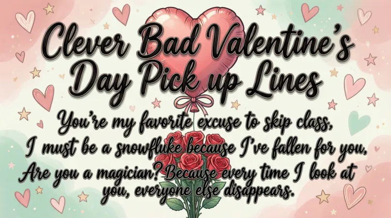 Clever Bad Valentine’s Day Pick Up Lines