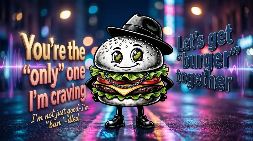 Clever Burger Pickup Lines That Sound Smooth