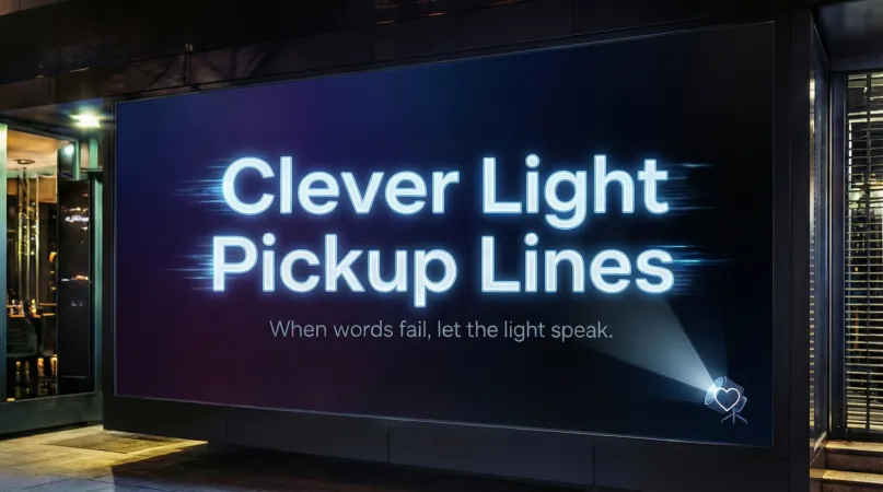 Clever Light Pickup Lines