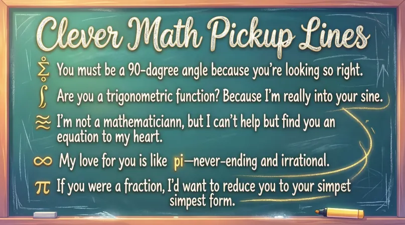 Clever Math Pickup Lines