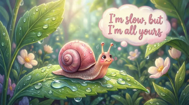 Cute Snail Pickup Lines