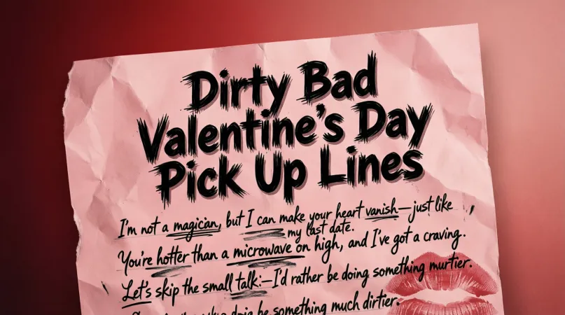 Dirty Bad Valentine’s Day Pick Up Lines