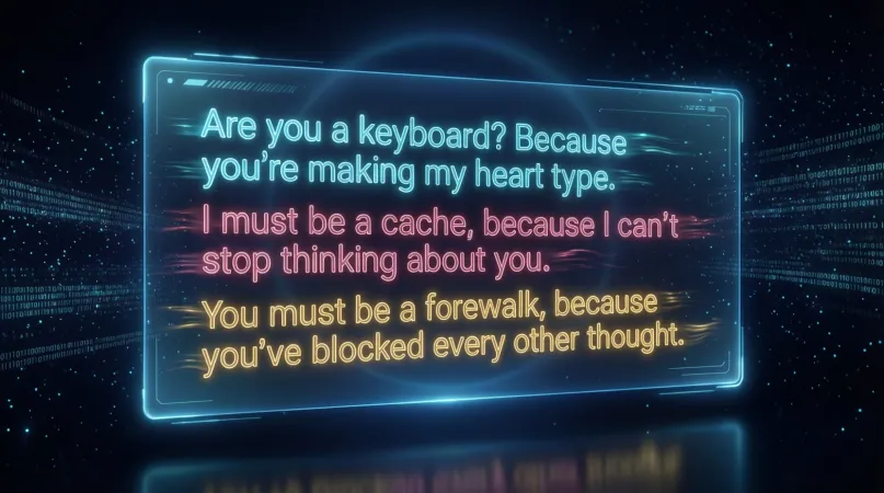 Flirty Computer Pickup Lines With Digital Heat