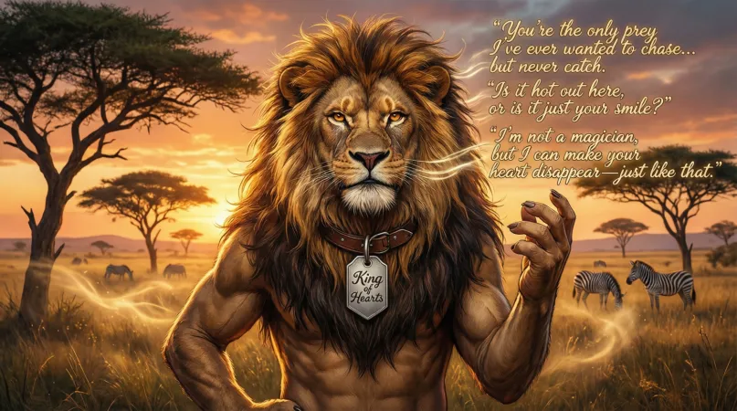 Flirty Dirty Lion Pickup Lines