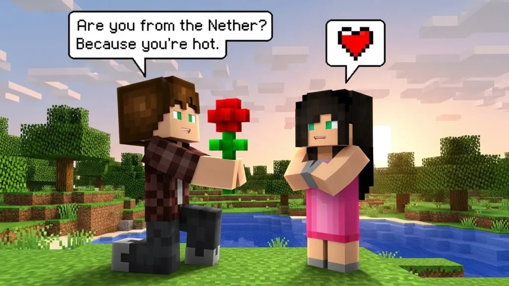 Flirty Dirty minecraft pickup lines
