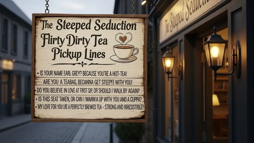 Flirty Dirty Tea Pickup Lines