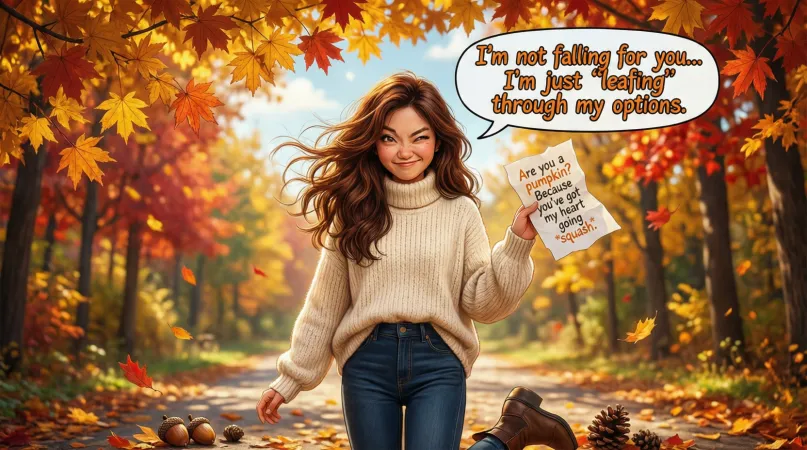 Funny Autumn Pickup Lines That Spark Smiles