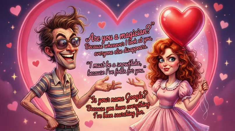 Funny Dirty Corny Valentine Pick Up Lines