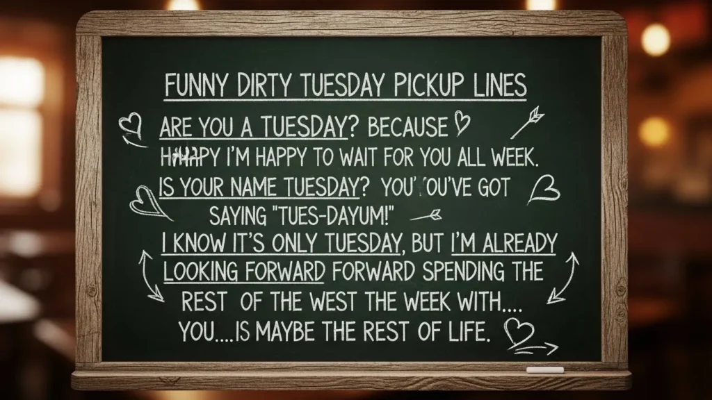 Funny Dirty Tuesday Pickup Lines