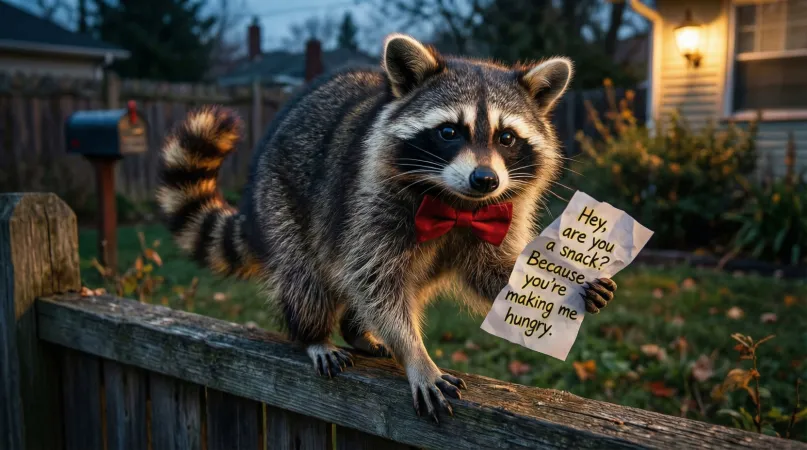 Funny Raccoon Pickup Lines