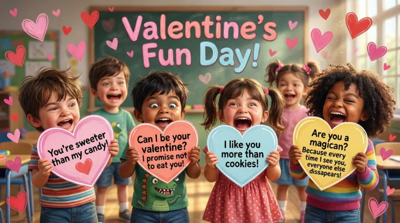 Funny Valentine Pick Up Lines for Kids