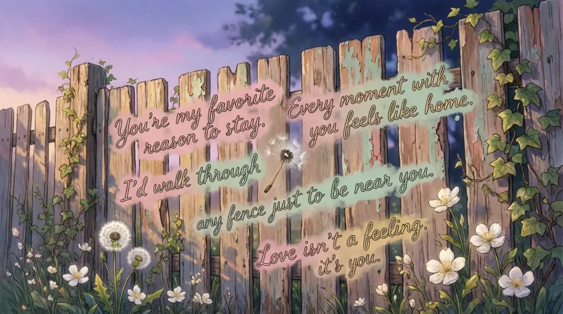 Romantic Fence Pickup Lines