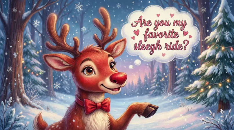 Romantic Reindeer Pickup Lines