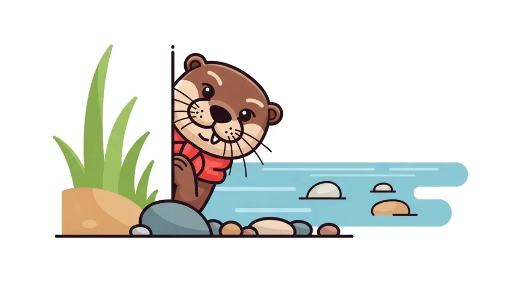 Playful Otter Rizz Lines