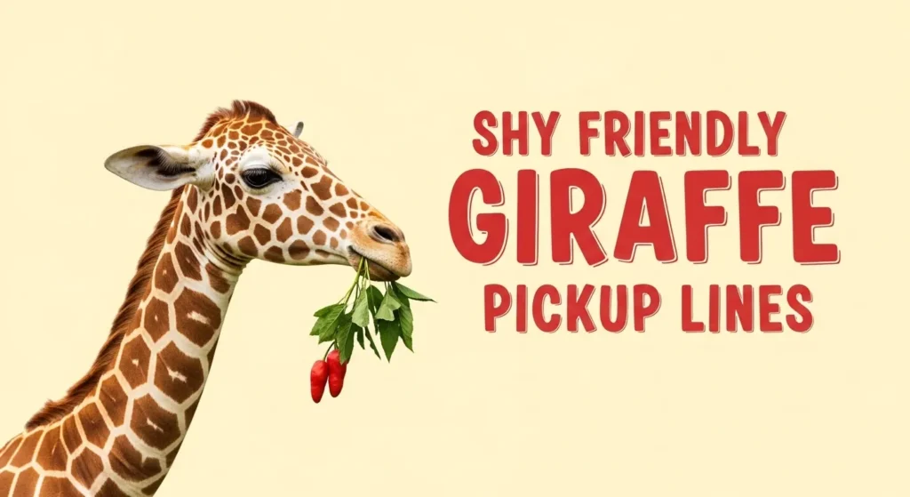 Shy Friendly Giraffe Pickup Lines