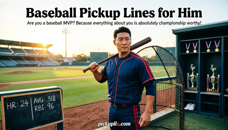 Baseball Pickup Lines for Him