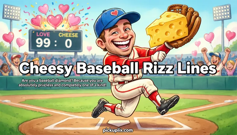 Cheesy Baseball Rizz Lines