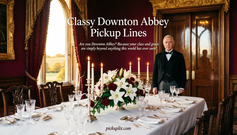 Classy Downton Abbey Pickup Lines