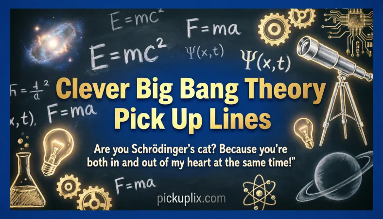 Clever Big Bang Theory Pick Up Lines