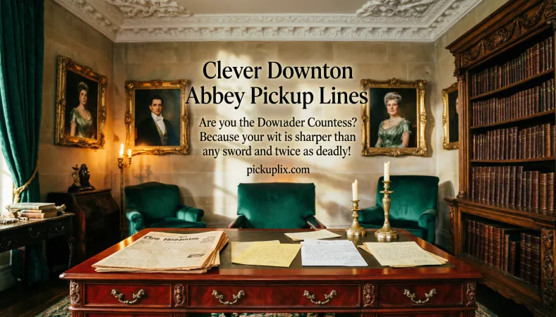 Clever Downton Abbey Pickup Lines