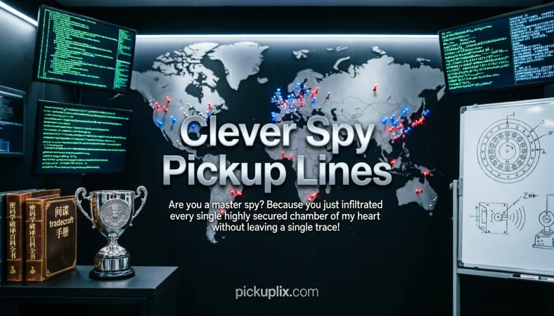 Clever Spy Pickup Lines