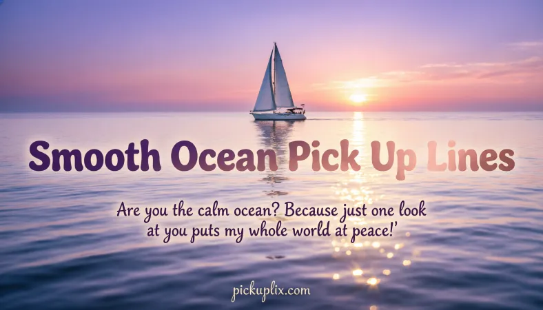 Smooth Ocean Pick Up Lines