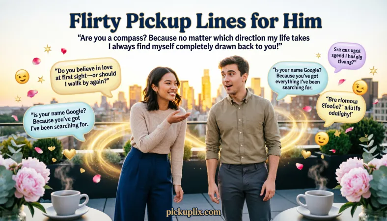 Flirty Pickup Lines for Him