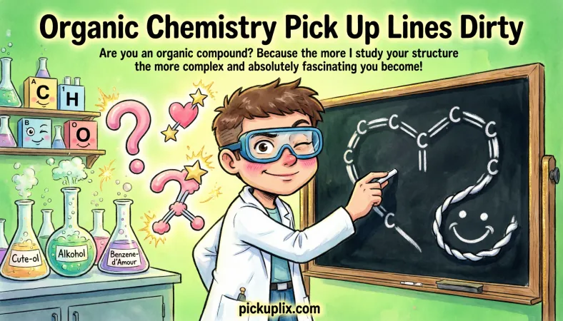 Organic Chemistry Pick Up Lines Dirty