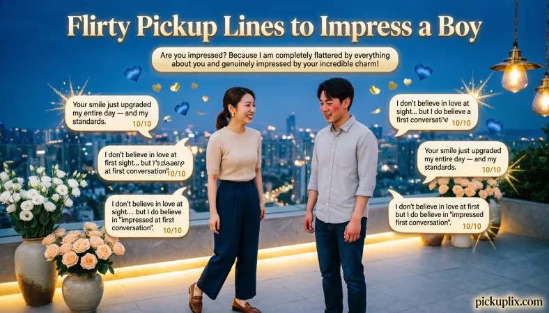 Flirty Pickup Lines to Impress a Boy