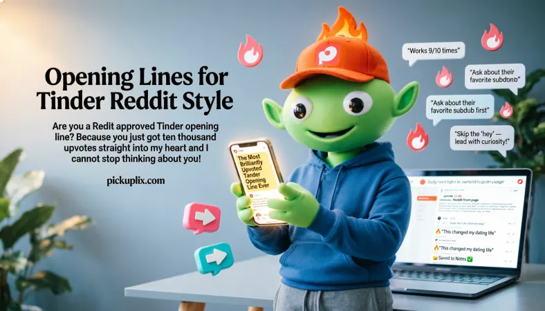 Opening Lines for Tinder Reddit Style
