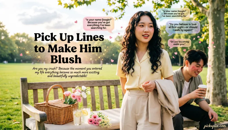 Pick Up Lines to Make Him Blush