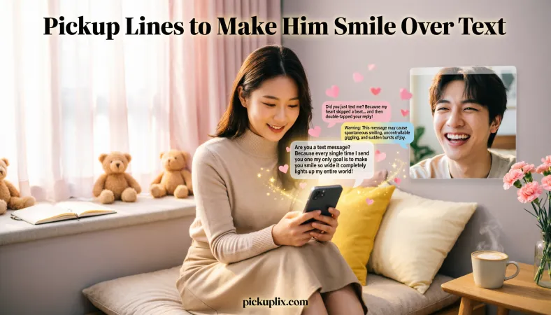 Pickup Lines to Make Him Smile Over Text