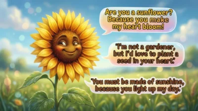 Sunflower Pickup Lines