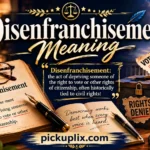 Disenfranchisement Meaning