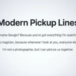 modern pickup lines